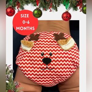 BABY BOY/GIRL Christmas/Reindeer Diaper Cover | 0-6 Months